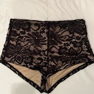 Black Lace Women's micro Shorts